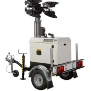 Portable LED lighting tower with 5.4m mast